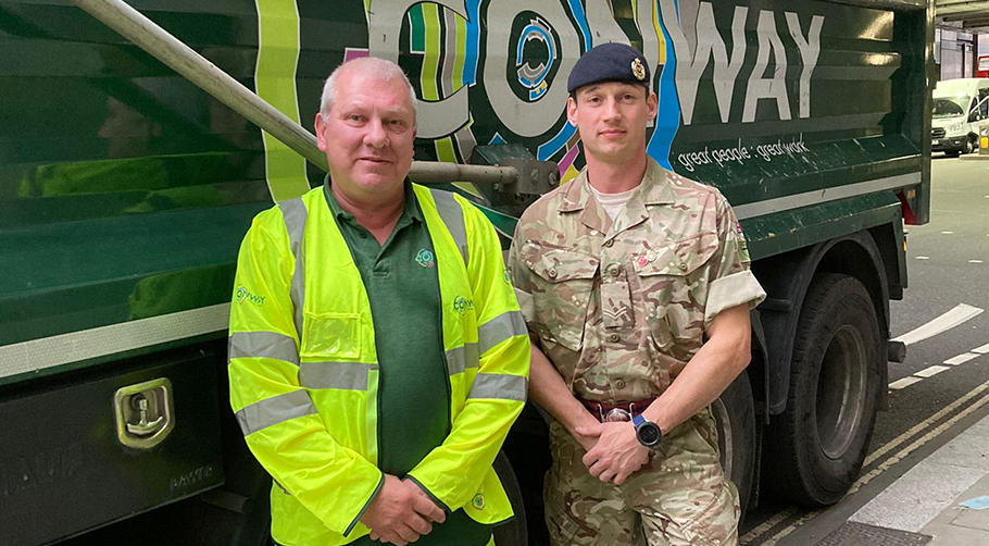 An FM Conway Reservist with one of their drivers