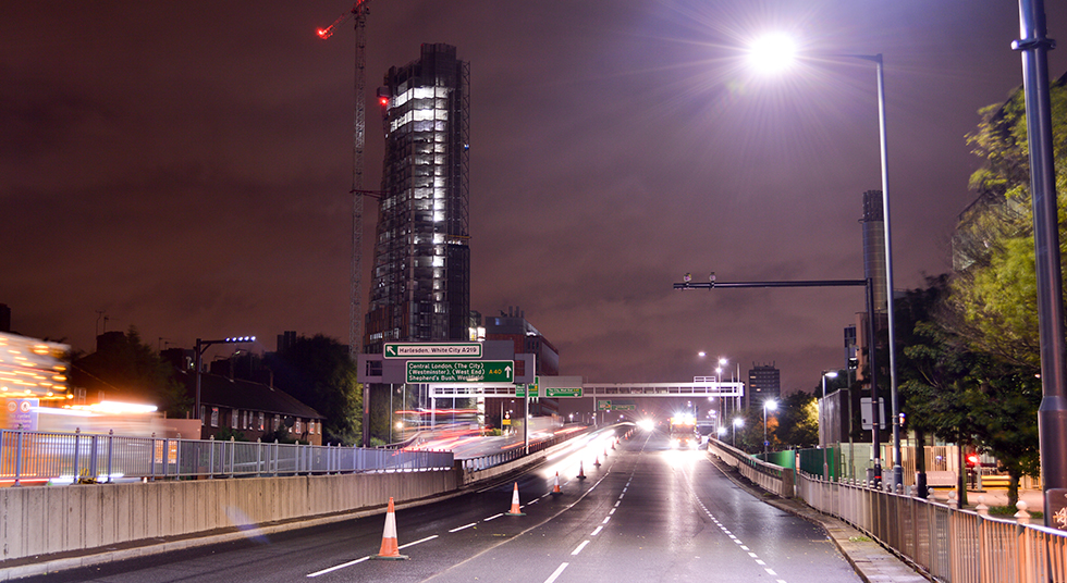 Resurfacing A40 Trunk Road London