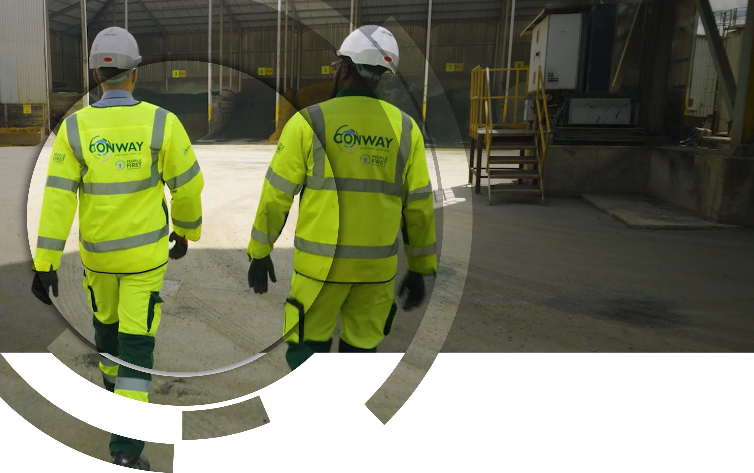 FM Conway employees walking through Croydon asphalt plant