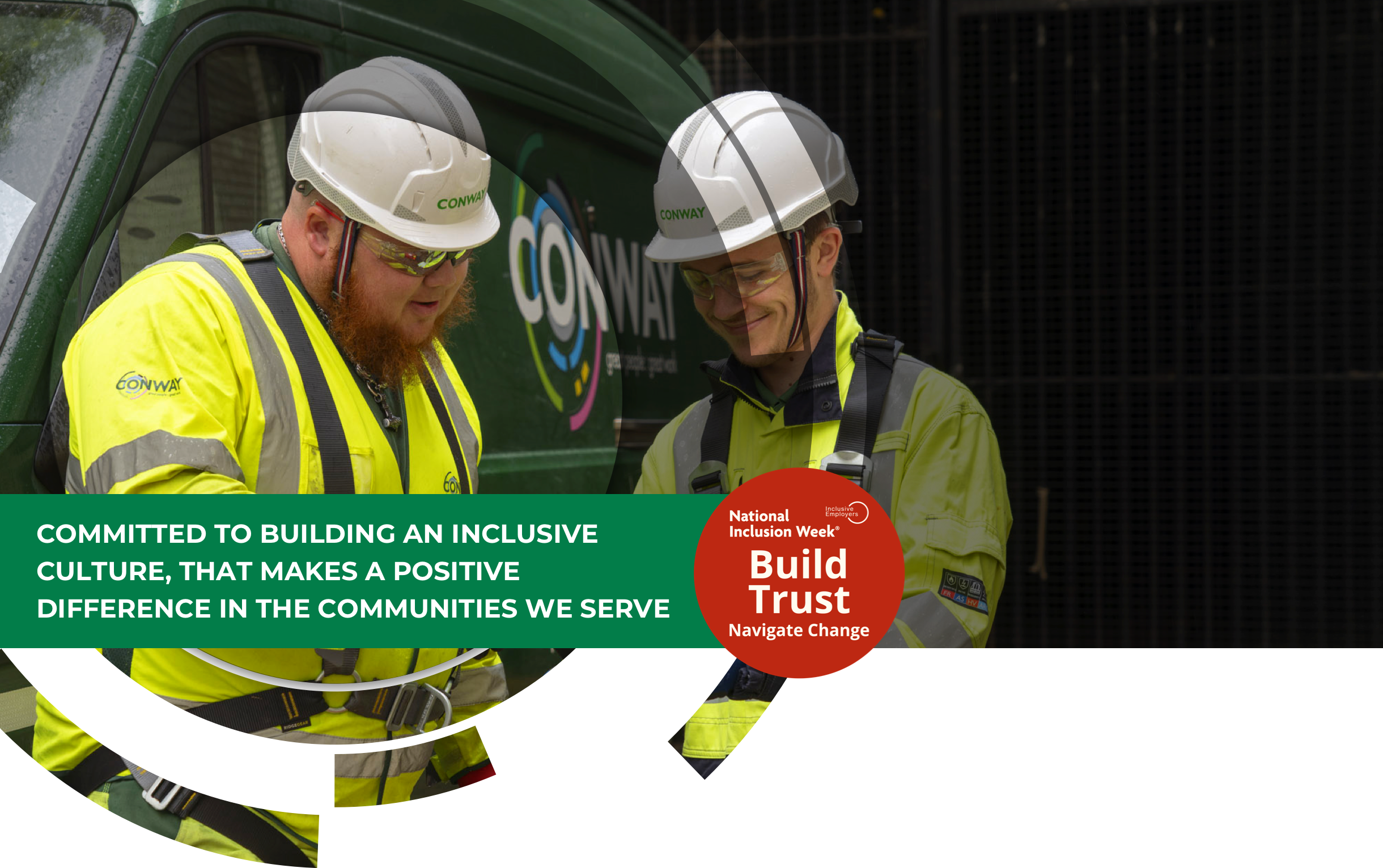 FM Conway workers laughing and smiling working together after inspecting a tunnel